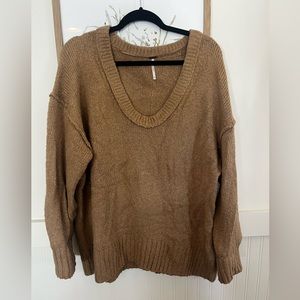 Free People Sweater- camel color size small